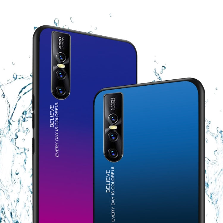 Gradient Color Glass Case – Durable Build, Easy to Use, For VIVO V15 Pro, For VIVO X27, For Xiaomi Mi CC9