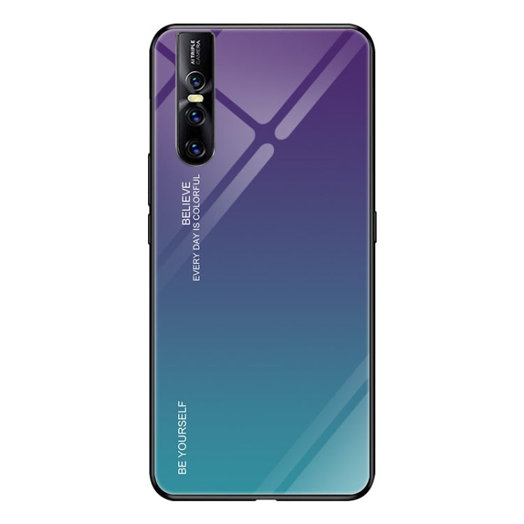 Gradient Color Glass Case – Durable Build, Easy to Use, For VIVO V15 Pro, For VIVO X27, For Xiaomi Mi CC9 For VIVO V15 Pro Purple