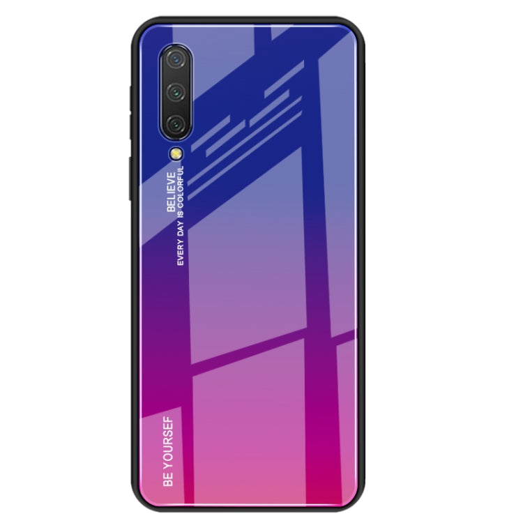 Gradient Color Glass Case – Durable Build, Easy to Use, For VIVO V15 Pro, For VIVO X27, For Xiaomi Mi CC9 For Xiaomi Mi CC9 Red Blue