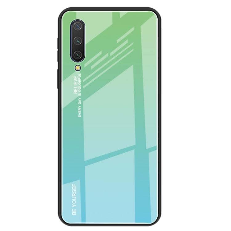 Gradient Color Glass Case – Durable Build, Easy to Use, For VIVO V15 Pro, For VIVO X27, For Xiaomi Mi CC9 For Xiaomi Mi CC9 Sky Blue