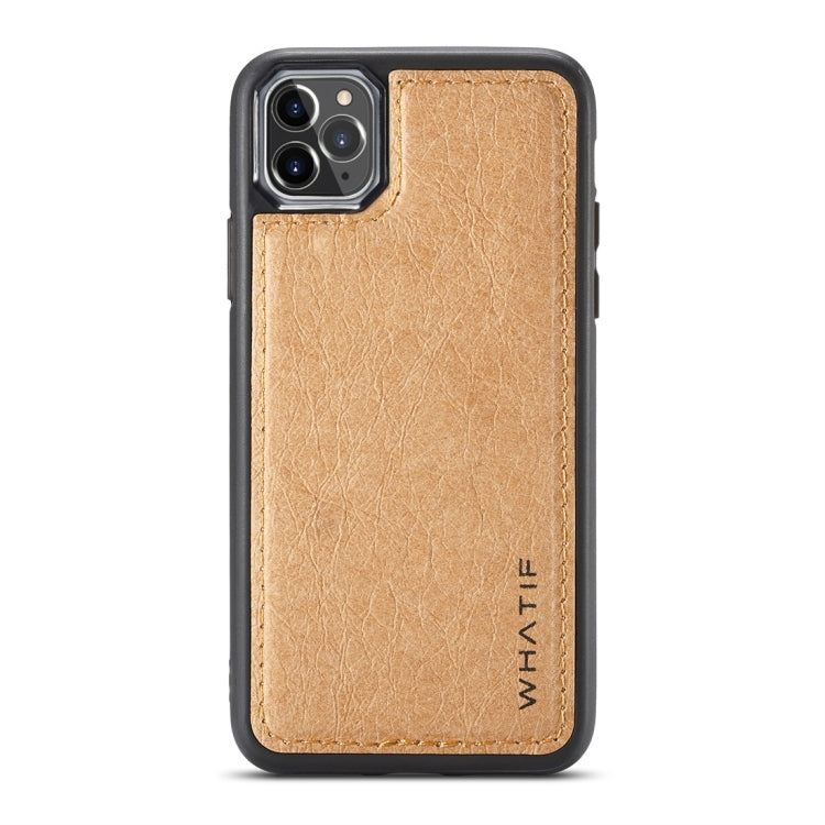 WHATIF Kraft Paper TPU + PC Full Coverage Protective Case – TPU, For iPhone 11 Pro, For iPhone 11 Pro Max For iPhone 11 Pro Max Brown