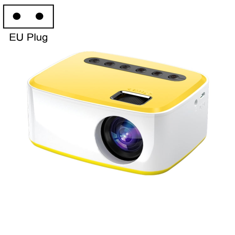 T20 320x240 400 Lumens Portable Home Theater LED HD Digital Projector, Same Screen Version,, US Plug, Same Screen Version, EU Plug, Same Screen Version, UK Plug, Same Screen Version, AU Plug, Same Screen Version – TPU EU Plug, Same Screen Version White Yellow