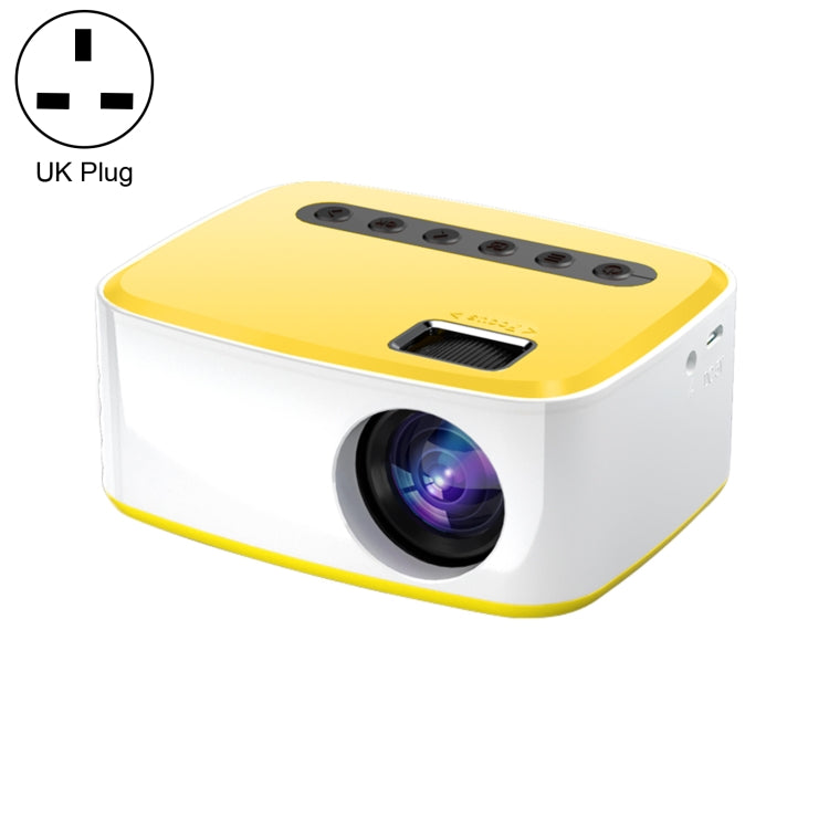T20 320x240 400 Lumens Portable Home Theater LED HD Digital Projector, Same Screen Version,, US Plug, Same Screen Version, EU Plug, Same Screen Version, UK Plug, Same Screen Version, AU Plug, Same Screen Version – TPU UK Plug, Same Screen Version White Yellow