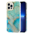 Electroplating Shell Texture Marble Phone Case, For iPhone 13, For... For iPhone 13 Green B1