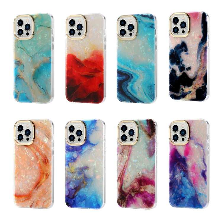 Electroplating Shell Texture Marble Phone Case, For iPhone 12 / 12 Pro,...