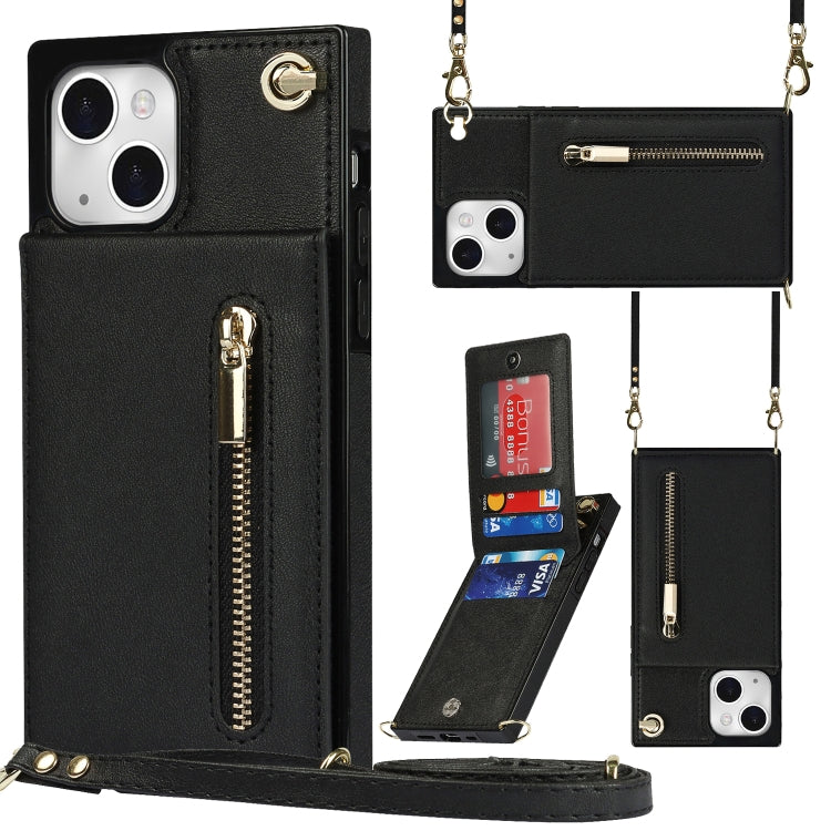 Cross-body Zipper Square Phone Case with Holder, For iPhone 13 mini,... For iPhone 13 mini Black