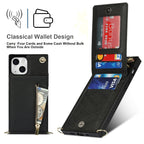 Cross-body Zipper Square Phone Case with Holder, For iPhone 13 mini,...