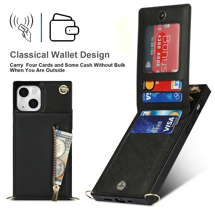 Cross-body Zipper Square Phone Case with Holder, For iPhone 13 mini,...