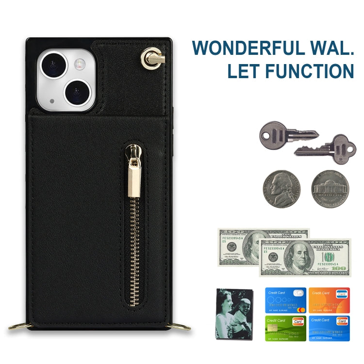 Cross-body Zipper Square Phone Case with Holder, For iPhone 13 mini,...