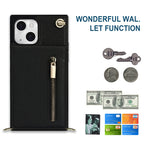 Cross-body Zipper Square Phone Case with Holder, For iPhone 13 mini,...