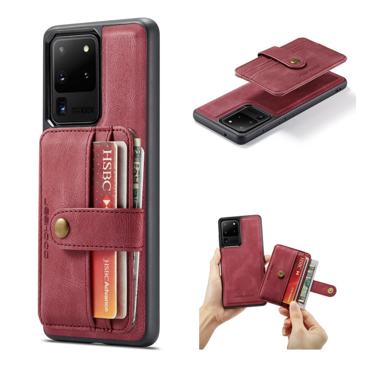 JEEHOOD RFID Blocking Anti-Theft Magnetic PU + TPU Phone Case with Card Slot – Magnetic, Card Slot, TPU, For Samsung Galaxy A32 5G, For Samsung Galaxy A12 5G, For Samsung Galaxy A52 5G / 4G, For Samsung Galaxy A72 5G / 4G, For Samsung Galaxy A71 5G For Samsung Galaxy S20 Red