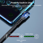 6A 66W USB to USB-C / Type-C Elbow Mobile Phone Game Fast Data Cable, 0.5m, 1m, 2m, 3m – Aluminum Alloy, TPU