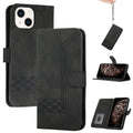 Cubic Skin Feel Flip Leather Phone Case, For iPhone 13 mini, For iPhone 13, For iPhone 13 Pro, For iPhone 13 Pro Max For iPhone 13 mini Black
