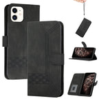 Cubic Skin Feel Flip Leather Phone Case, For iPhone 12 mini, For iPhone 12 / 12 Pro, For iPhone 12 Pro Max, For iPhone 11 For iPhone 12 mini Black