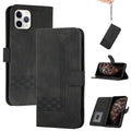 Cubic Skin Feel Flip Leather Phone Case – Wear-resistant, Card Slot, Flip, For iPhone 11 Pro, For iPhone 11 Pro Max, For iPhone X / XS, For iPhone XR For iPhone 11 Pro Black