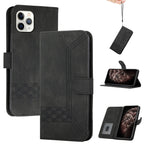 Cubic Skin Feel Flip Leather Phone Case – Wear-resistant, Card Slot, Flip, For iPhone 11 Pro, For iPhone 11 Pro Max, For iPhone X / XS, For iPhone XR For iPhone 11 Pro Black