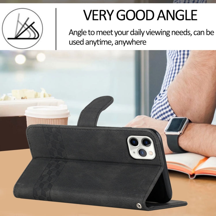 Cubic Skin Feel Flip Leather Phone Case – Wear-resistant, Card Slot, Flip, For iPhone 11 Pro, For iPhone 11 Pro Max, For iPhone X / XS, For iPhone XR