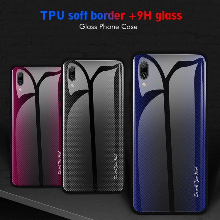 Texture Gradient Glass Protective Case – Durable Build, Easy to Use, For Huawei Enjoy 9 Plus / Y9 2019, For Huawei Enjoy 9s, For Huawei Mate 20 Pro, For Huawei P20 Pro