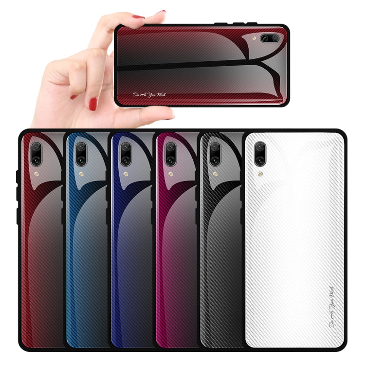 Texture Gradient Glass Protective Case – Durable Build, Easy to Use, For Huawei Enjoy 9 Plus / Y9 2019, For Huawei Enjoy 9s, For Huawei Mate 20 Pro, For Huawei P20 Pro