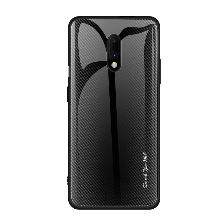 Texture Gradient Glass Protective Case – Durable Build, Easy to Use, For Honor 9X, For OnePlus 7, For Huawei Mate 30 Pro, For Huawei P30 Pro For OnePlus 7 Black
