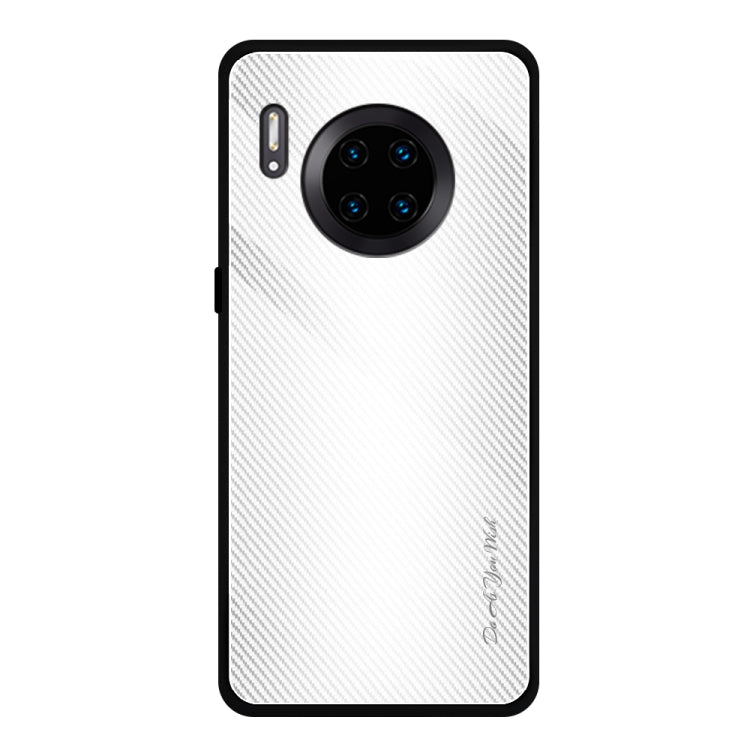 Texture Gradient Glass Protective Case – Durable Build, Easy to Use, For Honor 9X, For OnePlus 7, For Huawei Mate 30 Pro, For Huawei P30 Pro For Huawei Mate 30 Pro White