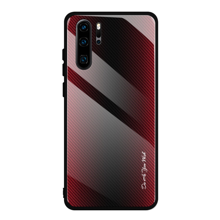 Texture Gradient Glass Protective Case – Durable Build, Easy to Use, For Honor 9X, For OnePlus 7, For Huawei Mate 30 Pro, For Huawei P30 Pro For Huawei P30 Pro Red