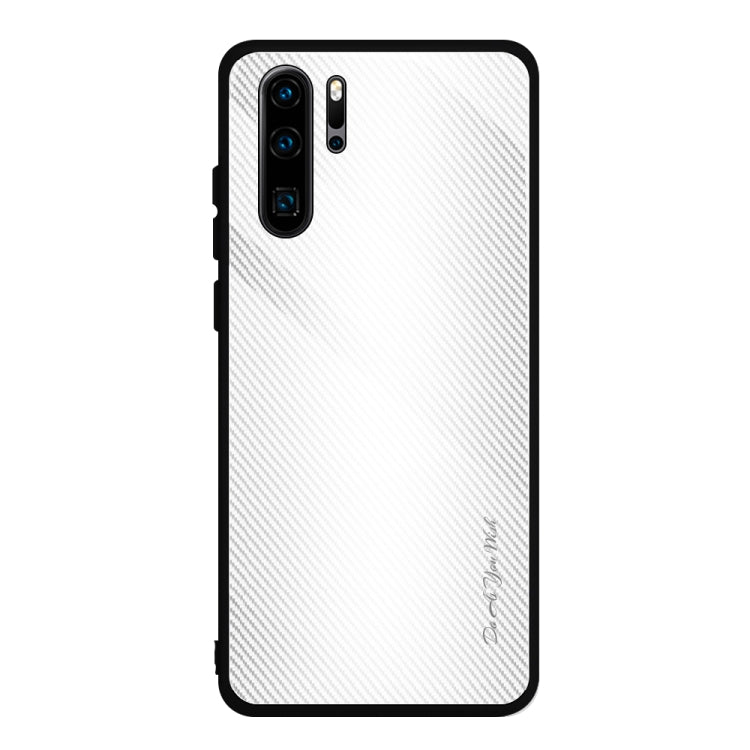 Texture Gradient Glass Protective Case – Durable Build, Easy to Use, For Honor 9X, For OnePlus 7, For Huawei Mate 30 Pro, For Huawei P30 Pro For Huawei P30 Pro White