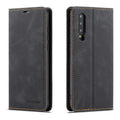 Forwenw Dream Series Oil Edge Strong Magnetism Horizontal Flip Leather Case with Holder & Card Slots & Wallet & Photo Frame, For Huawei P30, For Huawei P30 Lite, For Huawei P30 Pro, For Galaxy A10 / M10, For Galaxy A20, For Galaxy A30 For Huawei P30 Black