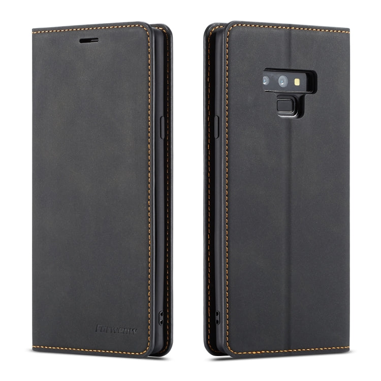 Forwenw Dream Series Oil Edge Strong Magnetism Horizontal Flip Leather Case with Holder & Card Slots & Wallet & Photo Frame, For Galaxy Note9, For Galaxy Note10, For Galaxy Note10+, For Galaxy S8, For Galaxy S8+, For Galaxy S9 For Galaxy Note9 Black
