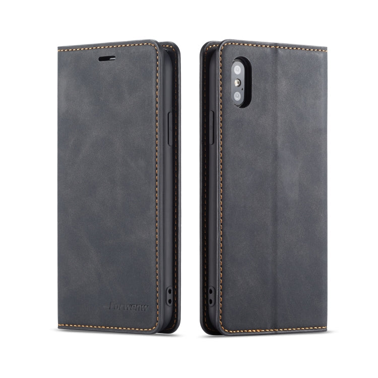 Forwenw Dream Series Oil Edge Strong Magnetism Horizontal Flip Leather Case with Holder & Card Slots & Wallet & Photo Frame, For iPhone XS Max, For iPhone XS / X, For Xiaomi Redmi Note 7, For Xiaomi Redmi Note 7 Pro, For Xiaomi Redmi Note 8 Pro        ... For iPhone XS Max Black