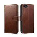 GUSSIM Case – Leather, Magnetic For iPhone 8 7 Brown