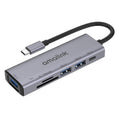 amalink 95120D Type-C / USB-C to SD/TF + 3 Ports USB + PD 3.0 Multi-function HUB Docking Station, 95120D – Aluminum Alloy, TPU