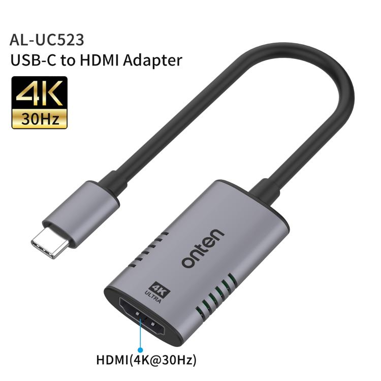 Onten Type-C / USB-C to HDMI Adapter, UC523 – Aluminum Alloy, 4K