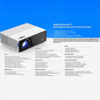 D5000 1920x1080P 420ANSI 6000Lumens LCD + LED HD Digital Projector,, Basic Version, Screen Mirroring, Android 9.0