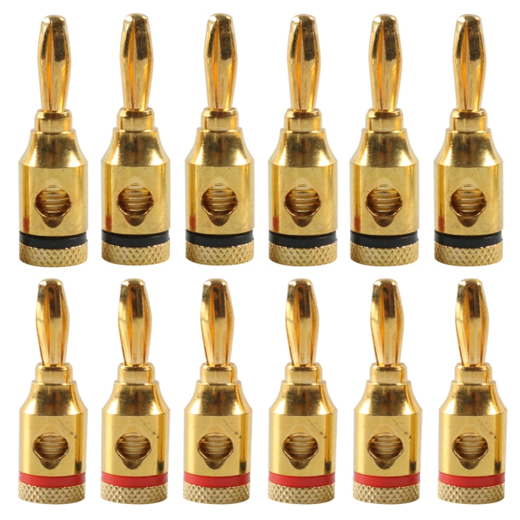 Car Gold-plated Red and Black 4mm Banana Head Audio Plug, A6520 12 in 1, A6521 24 in 1, A6522 32 in 1 A6520 12 in 1