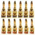 Car Gold-plated Red and Black 4mm Banana Head Audio Plug, A6520 12 in 1, A6521 24 in 1, A6522 32 in 1 A6520 12 in 1