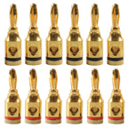 Car Gold-plated Red and Black 4mm Banana Head Audio Plug, A6520 12 in 1, A6521 24 in 1, A6522 32 in 1 A6520 12 in 1