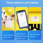 Thermal Printing Label Paper Stickers For NiiMbot D101 / D11, 10 x 25mm 225 Sheets White, 14 x 25mm 240 Sheets White