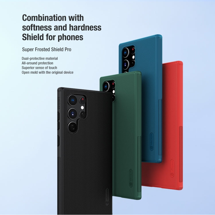 NILLKIN Super Frosted Shield Pro PC + TPU Phone Case – TPU, For Samsung Galaxy S22 Ultra 5G