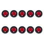 10 in 1 Truck Trailer LED Round Side Marker Lamp, A5010 Red Light, A5011 Amber Light, A5012 White Light, A5013 Red + Amber Light A5010 Red Light