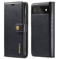 DG.MING Crazy Horse Texture Detachable Magnetic Leather Phone Case – Magnetic, Card Slot, Flip, For Google Pixel 6, For Google Pixel 6 Pro