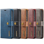 DG.MING Crazy Horse Texture Detachable Magnetic Leather Phone Case – Magnetic, Card Slot, Flip, For Google Pixel 6, For Google Pixel 6 Pro