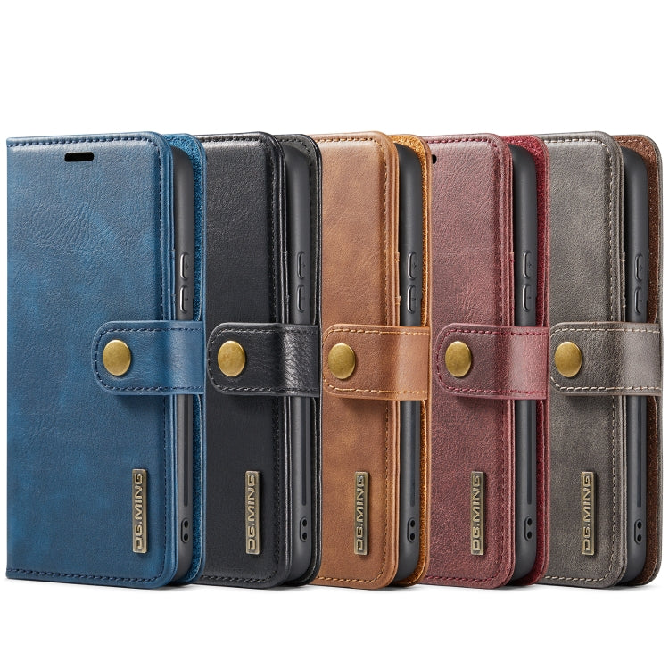DG.MING Crazy Horse Texture Detachable Magnetic Leather Phone Case – Magnetic, Card Slot, Flip, For Google Pixel 6, For Google Pixel 6 Pro