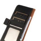 KHAZNEH Side-Magnetic Litchi Genuine Leather RFID Case – Magnetic, Leather, TPU, For iPhone 13 mini, For iPhone 13, For iPhone 13 Pro, For iPhone 13 Pro Max, For iPhone 12 mini, For iPhone 12 / 12 Pro