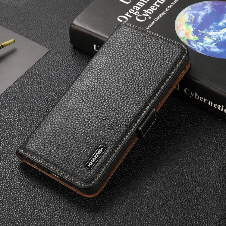 KHAZNEH Side-Magnetic Litchi Genuine Leather RFID Case – Magnetic, Leather, TPU, For iPhone 13 mini, For iPhone 13, For iPhone 13 Pro, For iPhone 13 Pro Max, For iPhone 12 mini, For iPhone 12 / 12 Pro