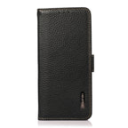 KHAZNEH Side-Magnetic Litchi Genuine Leather RFID Case, For iPhone 12 Pro Max, For iPhone 11, For iPhone 11 Pro, For iPhone 11 Pro Max
