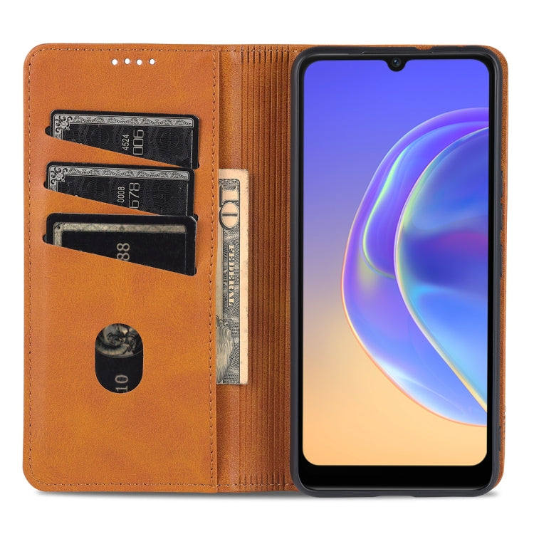 AZNS Magnetic Calf Texture Horizontal Flip Leather Phone Case – Magnetic, Flip, Leather, For vivo Y71t / V21e 5G, For Samsung Galaxy M52 5G