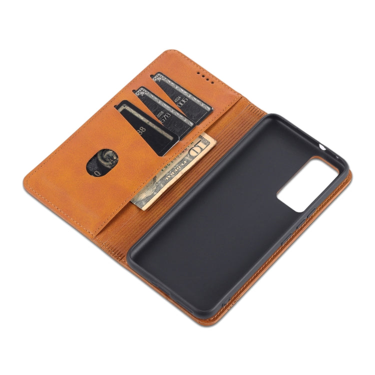 AZNS Magnetic Calf Texture Horizontal Flip Leather Phone Case – Magnetic, Flip, Leather, For vivo Y71t / V21e 5G, For Samsung Galaxy M52 5G