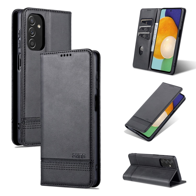 AZNS Magnetic Calf Texture Horizontal Flip Leather Phone Case – Magnetic, Flip, Leather, For vivo Y71t / V21e 5G, For Samsung Galaxy M52 5G For Samsung Galaxy M52 5G Black