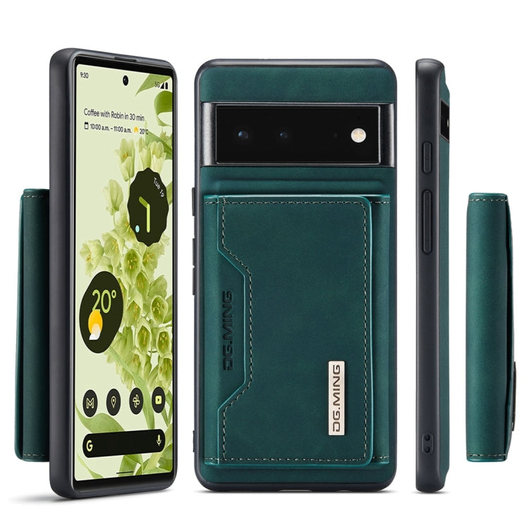 DG.MING M2 Series 3-Fold Multi Card Bag + Magnetic Back Cover Case – Magnetic, Card Slot, Leather, For Google Pixel 6 Pro